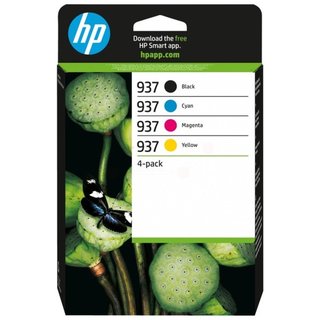 HP 937 Multipack Schwarz / Cyan / Magenta / Gelb (6C400NE)